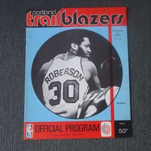 NBA Portland Trailblazers Official Program Trail Blazers vs Braves Nov 9 1973